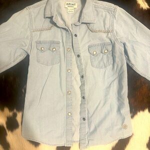 Ariat girls xl 14/16 denim top